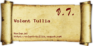 Volent Tullia névjegykártya